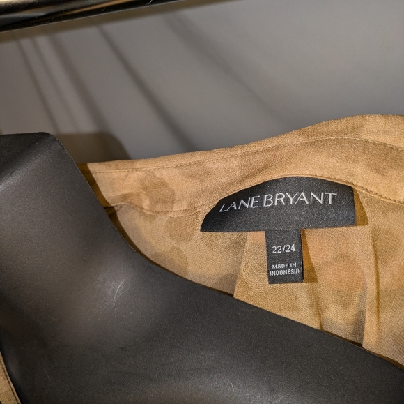 Lane Bryant Sheer Animal Print Blouse - Picture 7 of 7